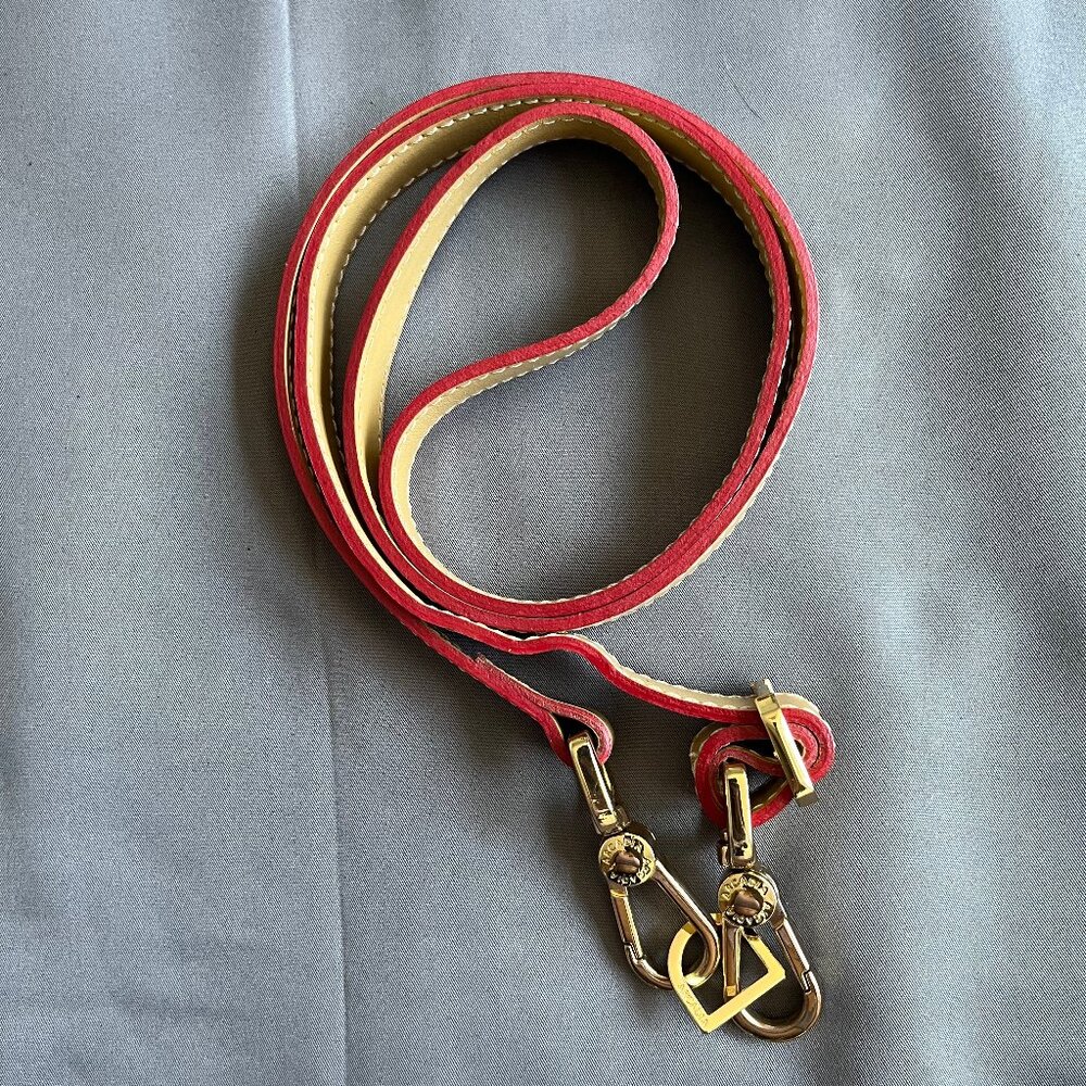 Arcadia Handbag Strap Crossbody Replacement Beige Tan Patent Leather Gold Clasp